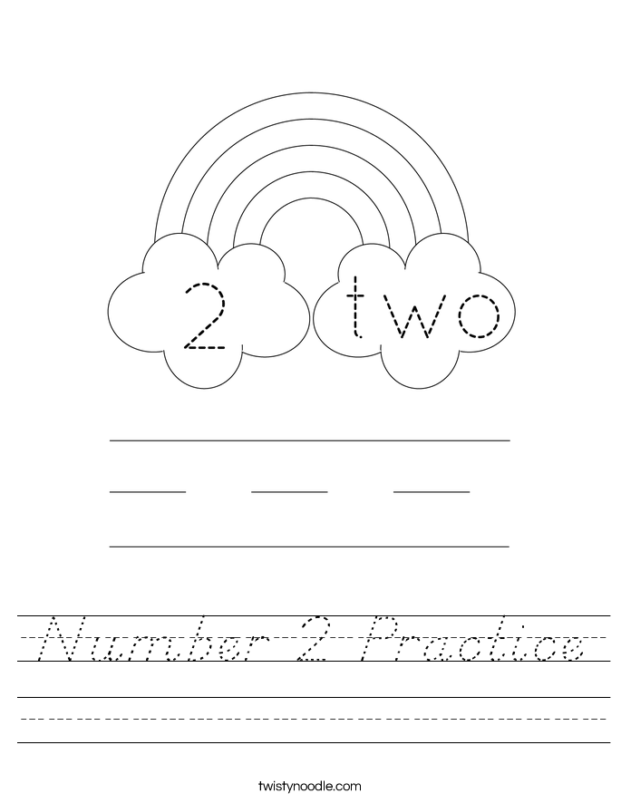 Number 2 Practice Worksheet
