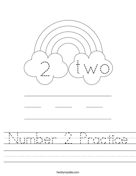 Number 2 Practice Worksheet