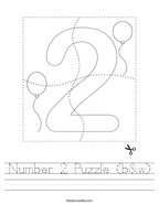 Number 2 Puzzle (b&w) Handwriting Sheet