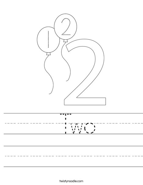 two worksheet twisty noodle