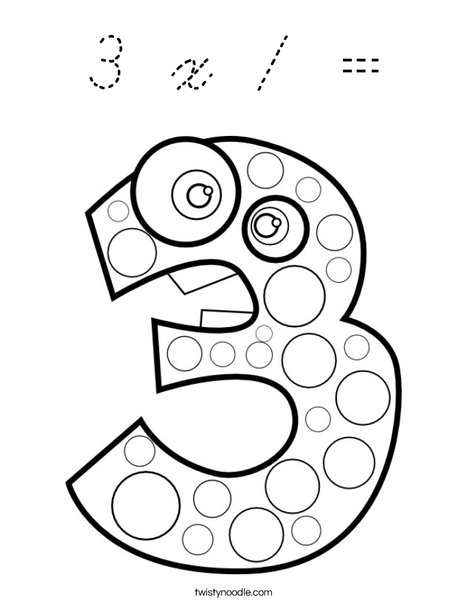 Number 3 Coloring Page