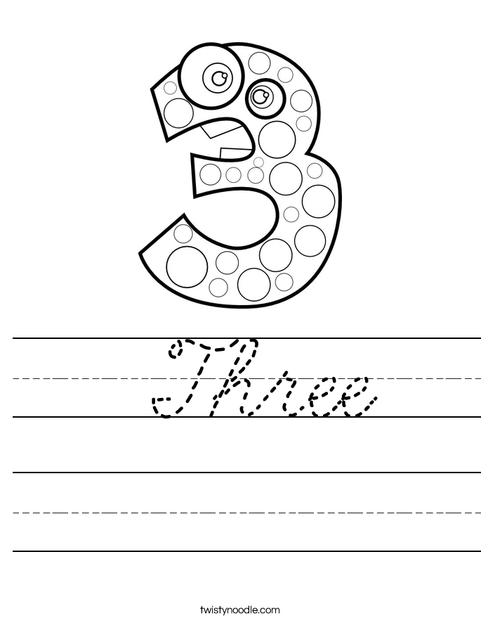  Three Worksheet