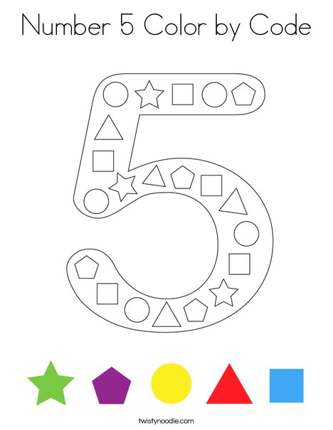 Number 5 Color by Code Coloring - Number 5 Color By Code Coloring Page Png 468x609 Q85 