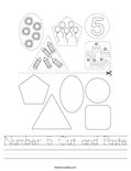 Number 5 Cut and Paste Worksheet