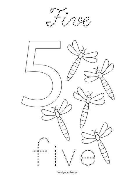 Number 5 Coloring Page
