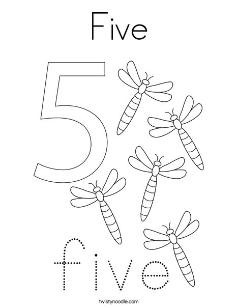 Number 5 Coloring Page