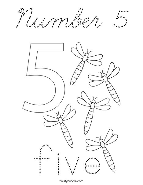 Number 5 Coloring Page