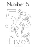 Number 5 Coloring Page