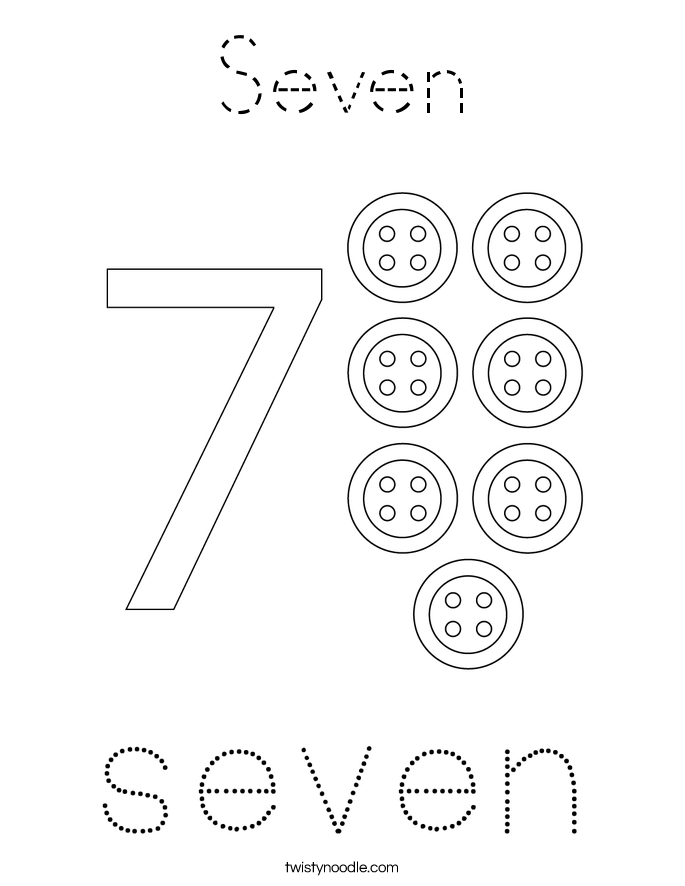 Seven Coloring Page