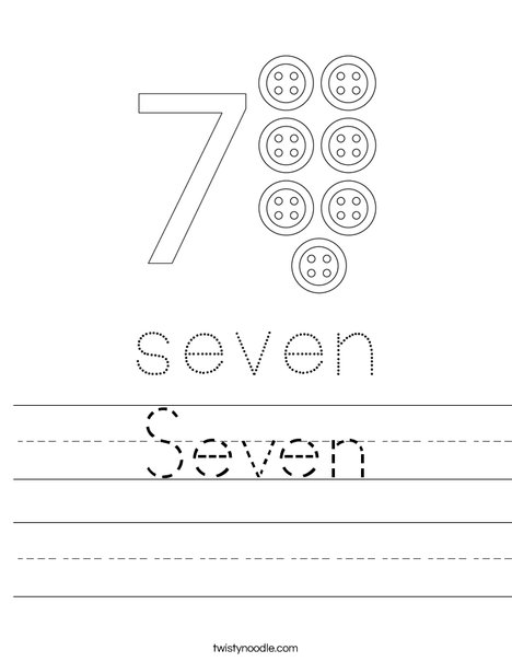 seven worksheet twisty noodle