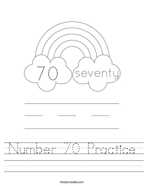 Number 70 Practice Worksheet