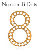 Number 8 Dots Coloring Page