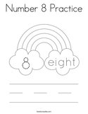 Number 8 Practice Coloring Page