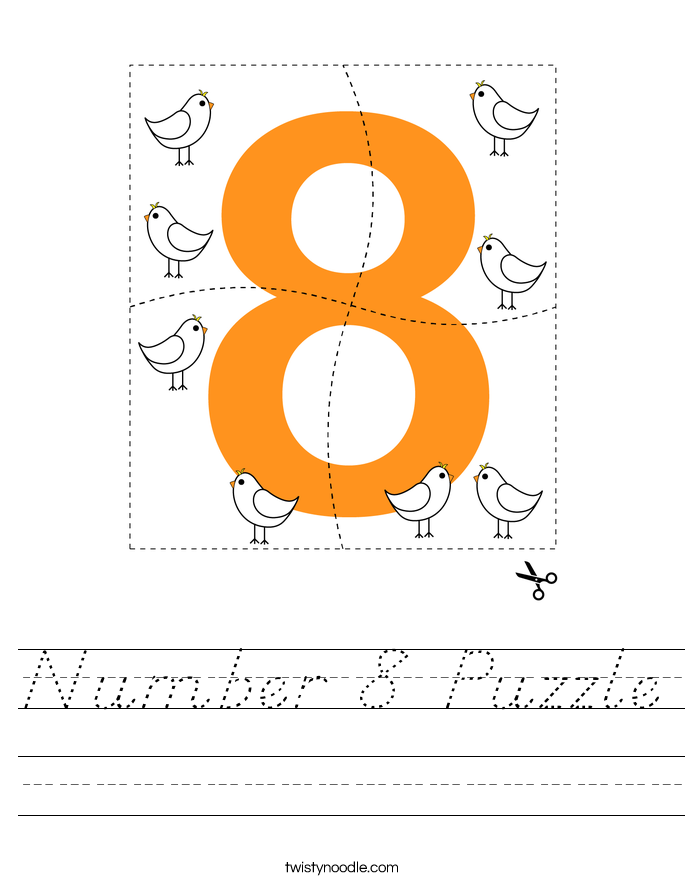 Number 8 Puzzle Worksheet