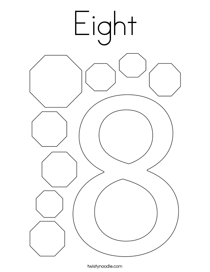 Eight Coloring Page