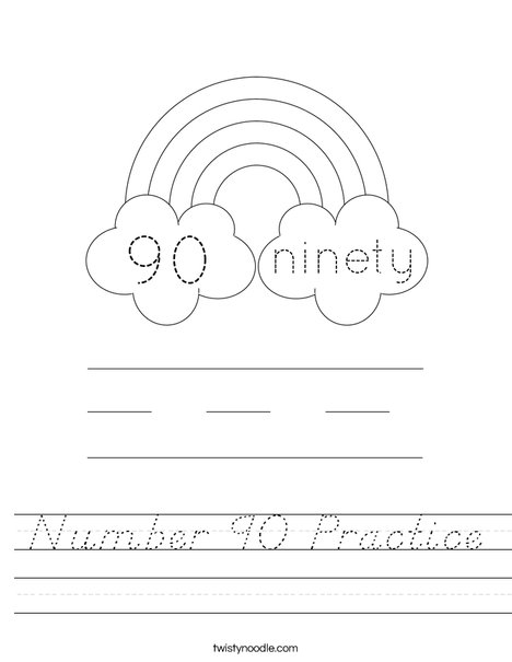 Number 90 Practice Worksheet