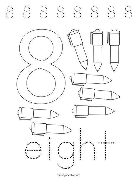 Number Eight Coloring Page