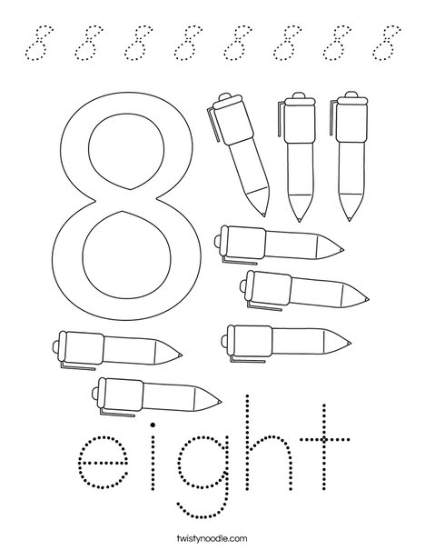 Number Eight Coloring Page