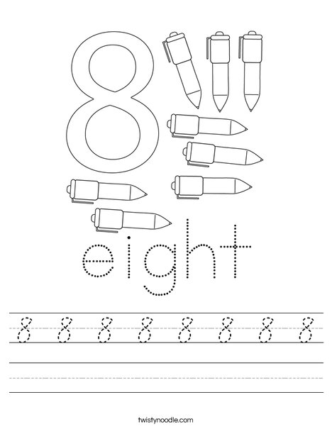 Number Eight Worksheet
