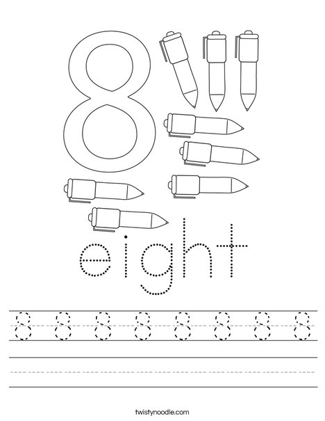 Number Eight Worksheet