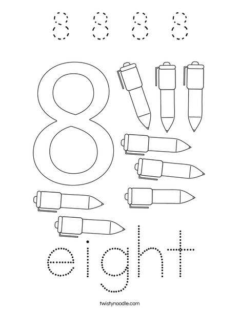 Number Eight Coloring Page