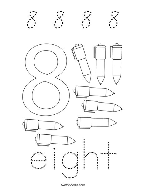Number Eight Coloring Page