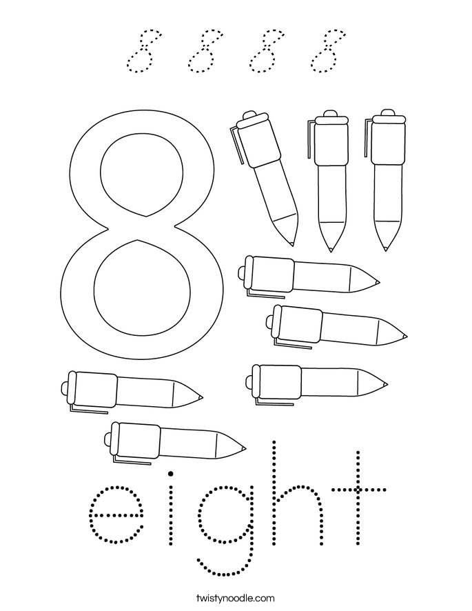 8 8 8 8 Coloring Page