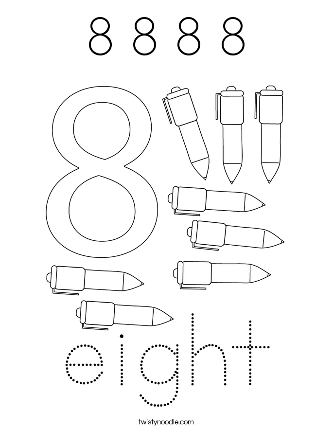 8 8 8 8 Coloring Page