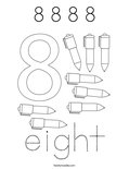 8 8 8 8 Coloring Page