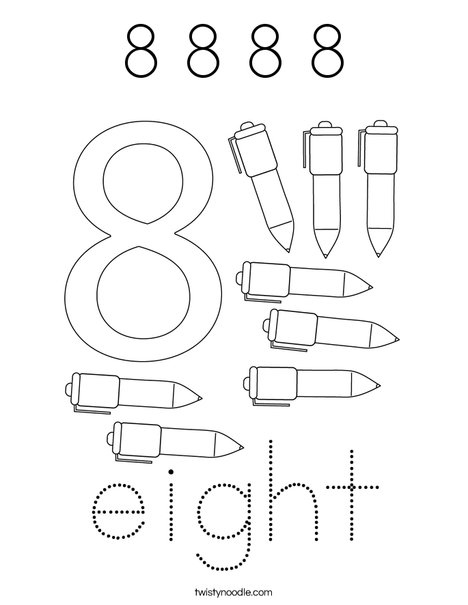 Number Eight Coloring Page