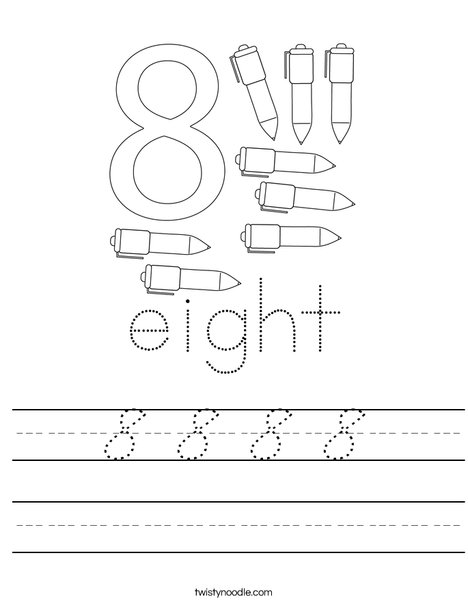 Number Eight Worksheet