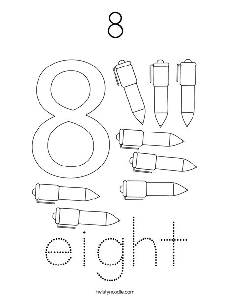Number Eight Coloring Page