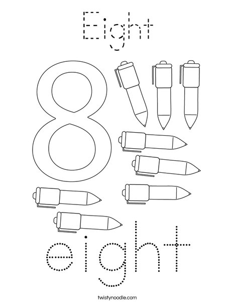 Number Eight Coloring Page