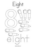 Eight Coloring Page