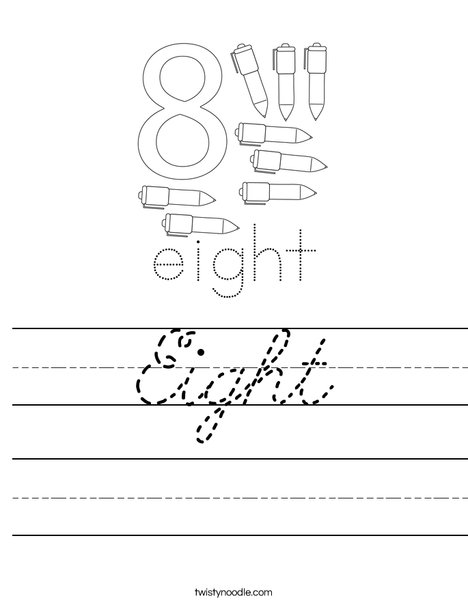 Number Eight Worksheet