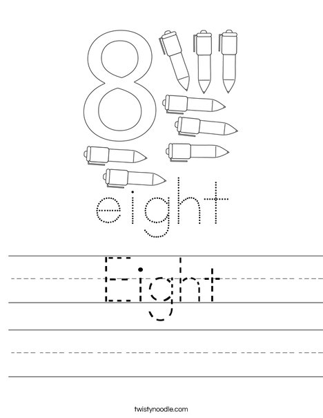 Number Eight Worksheet