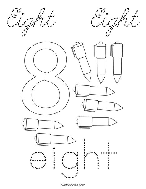 Number Eight Coloring Page