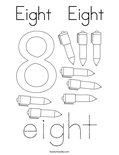 Eight   Eight Coloring Page