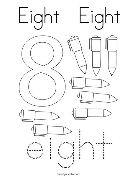 Number Eight Coloring Page