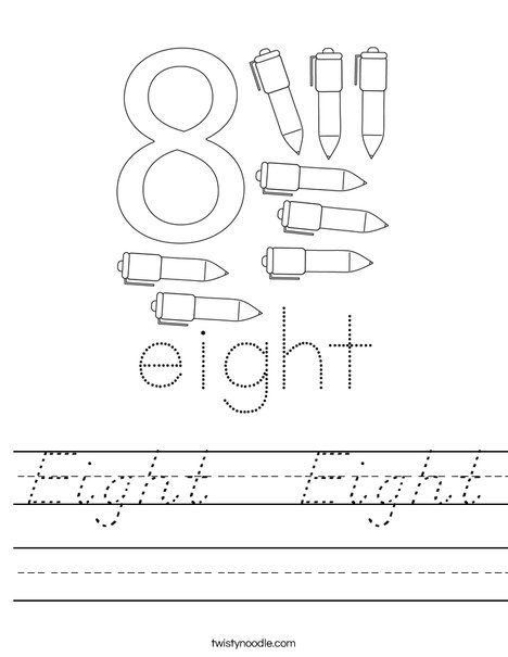 Number Eight Worksheet
