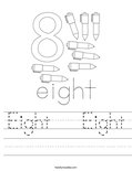 Eight   Eight Worksheet