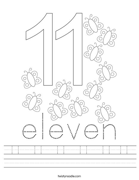 Number Eleven Worksheet