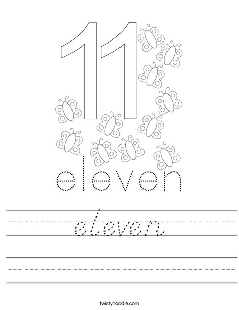 Number Eleven Worksheet