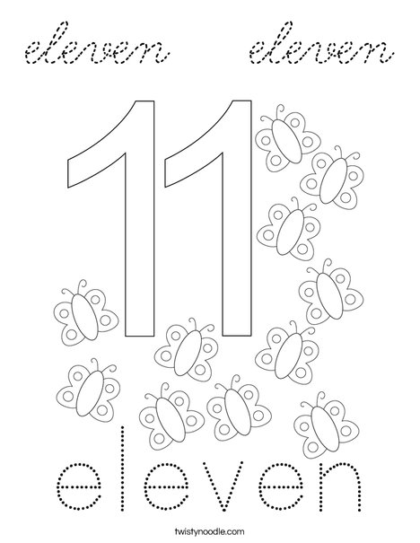 Number Eleven Coloring Page