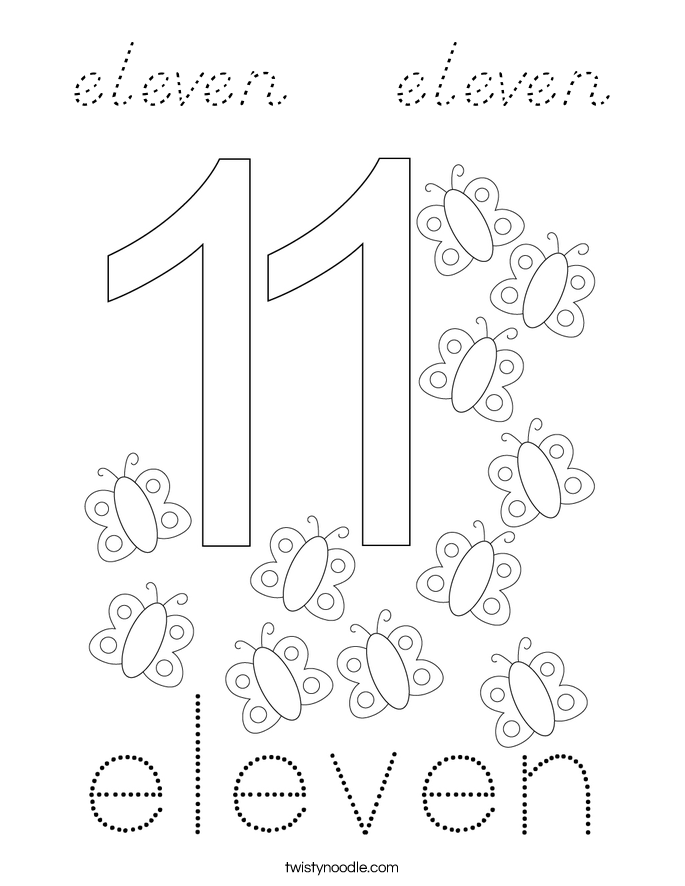 eleven   eleven Coloring Page