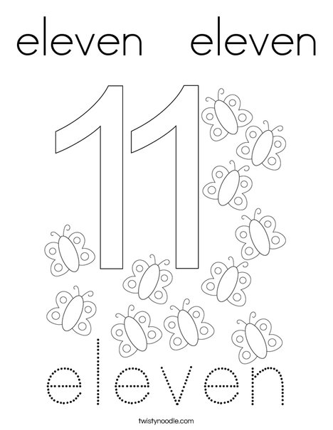 Number Eleven Coloring Page