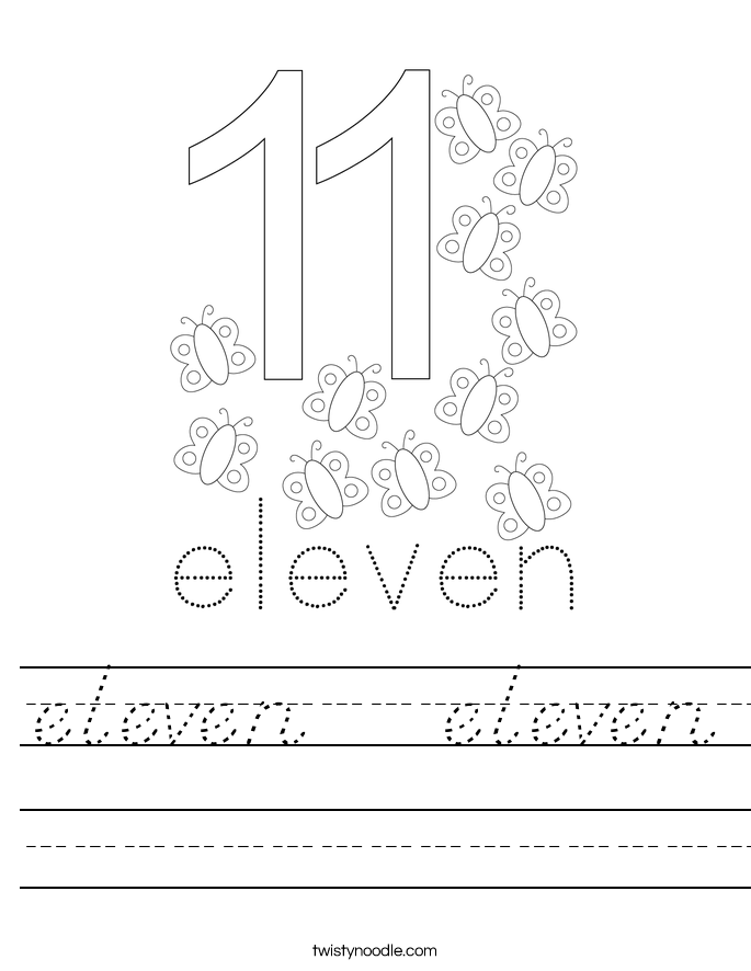 eleven   eleven Worksheet