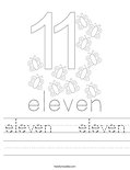 eleven   eleven Worksheet