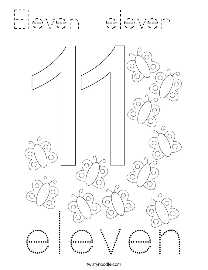 Eleven  eleven   Coloring Page