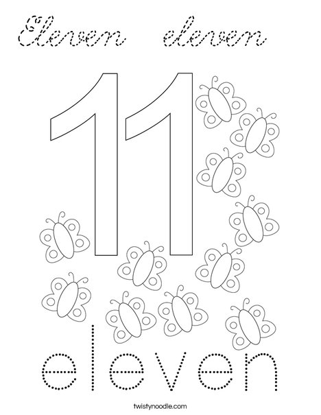 Number Eleven Coloring Page